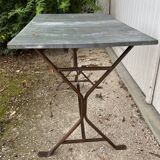 Zinc tray outdoor table