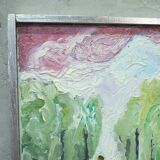Grethe Hultgren, Swedish Expressionist Composition, Oil on Canvas, 1978, Framed