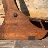 Pair of vintage folding chairs with slats, 1950-1960