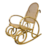 Rocking Chair rattan and canning 70's