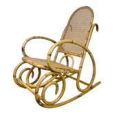 Rocking Chair rattan and canning 70's