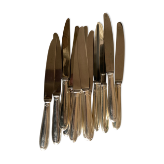 Produit BHV Set de 12 couteaux de table en métal argenté Louis 1950