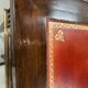 Flat desk and Louis XVI style chair in mahogany veneer (nineteenth century)
