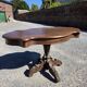 Antique round table in solid oak