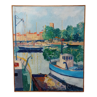 Painting view of La Rochelle by Henri Jonas