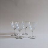 Lot de 4 verres ciselés