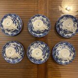Japanese tea set cherry blossom blue fine porcelain