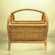Vintage wicker and bamboo magazine rack