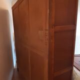 3-door Art Deco Parisian wardrobe and bevelled mirror
