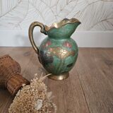 Cruche en bronze cloisonné d'émail vert d'eau