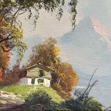 Tableau : huile sur toile - Paysage