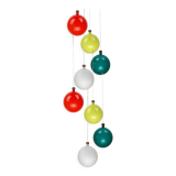 Cascade glass and teak lamp by Uno & Östen Kristiansson for Luxus, Sweden 1960s