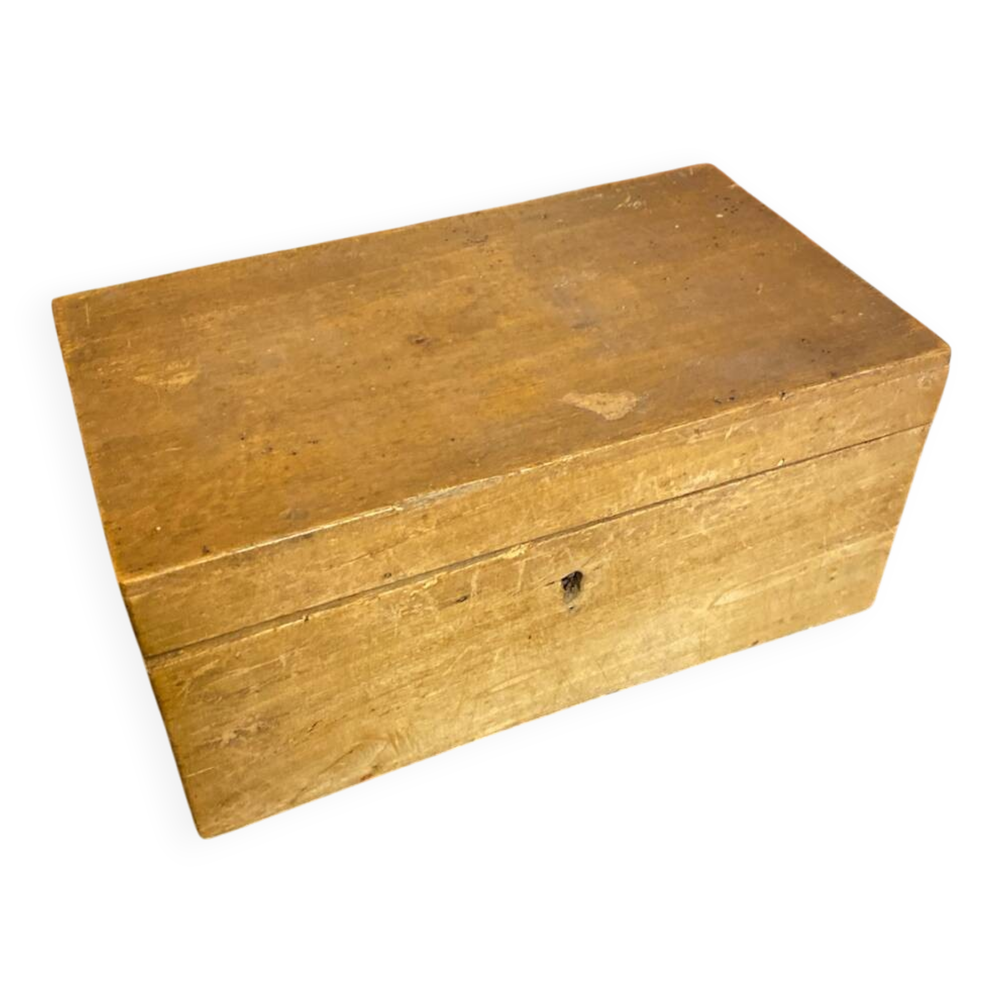 Antique box wooden box with vintage lock