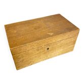 Antique box wooden box with vintage lock