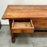Large farm table - solid cherry - superb patina
