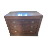 Tradesman's cabinet, 3-drawer oak counter