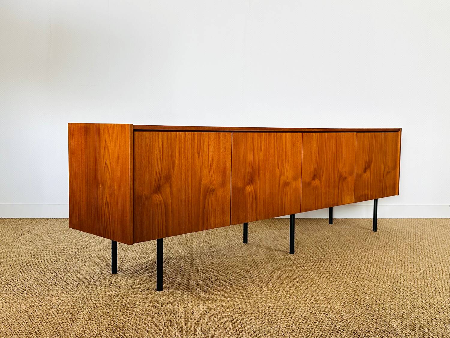 1960s minimalist Scandinavian teak sideboard