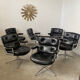 6 fauteuils en cuir Lobby Chair design Ray et Charles Eames, Hermann Miller