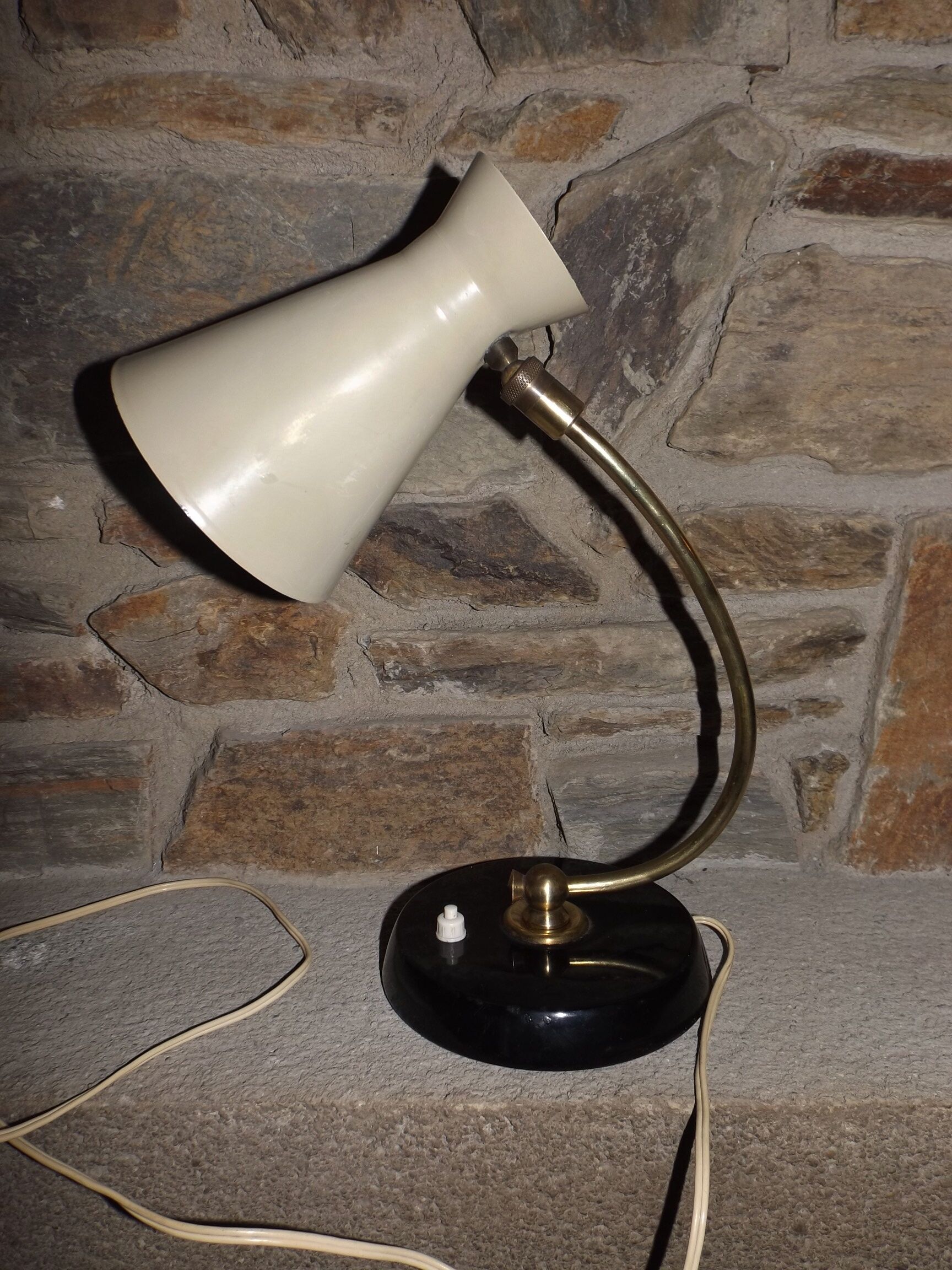 Articulated lamp circa 1950 lacquered metal and brass Italy