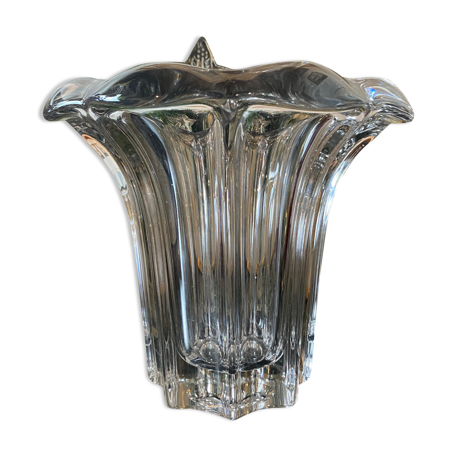Antique "flower" crystal vase
