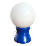 Small vintage blue diabolo foot lamp