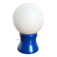 Lampe vintage pied diabolo bleu