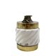 Tommaso Barbi, Smoking set white ashtray and table lighter, B Ceramiche, ca. 1970