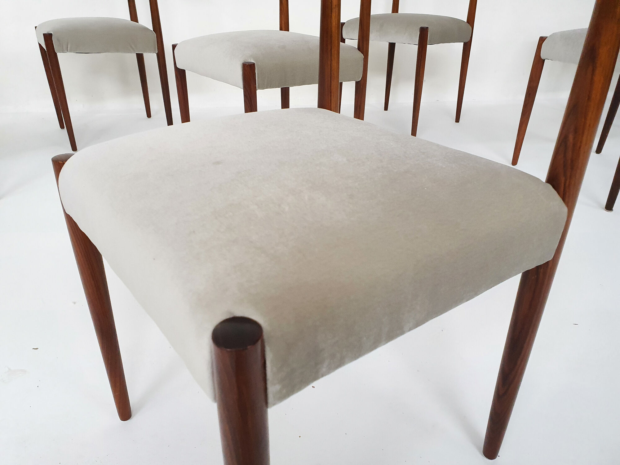 Set of eight rosewood dining chairs by Lubke, Germany 1960's