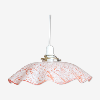 Red marbled pendant lamp