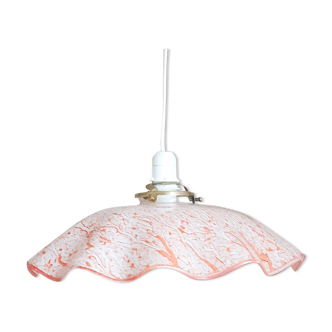 Red marbled pendant lamp