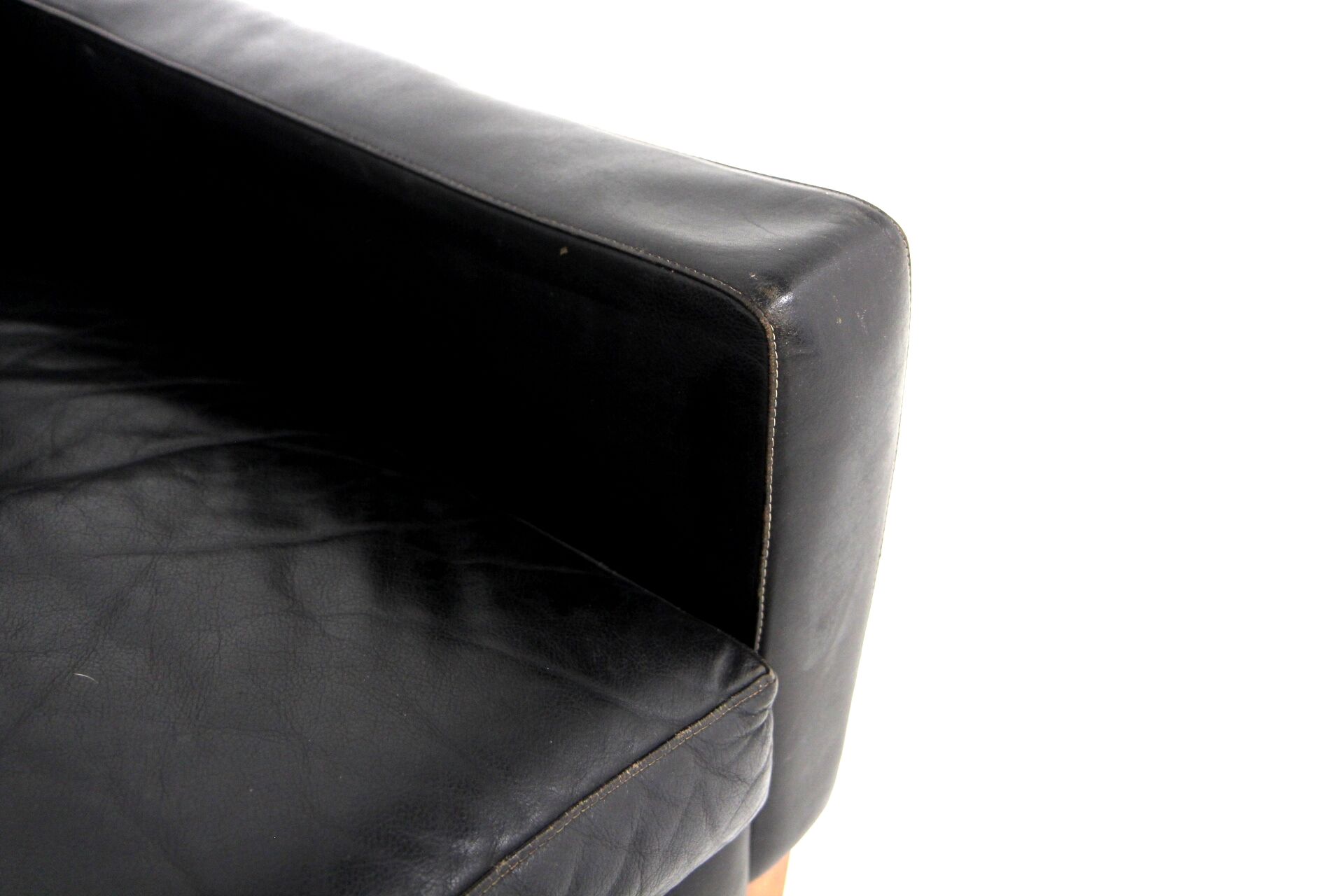 Scandinavian 3-seater leather sofa, Ulferts, Sweden, 1960