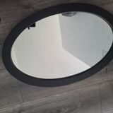 Miroir ovale en bois massif