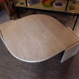 Travertine coffee table