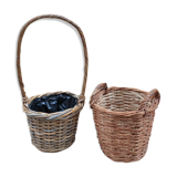 Duo de cache-pots en osier