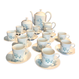 Former coffee service Myosotis porcelaine of Limoges