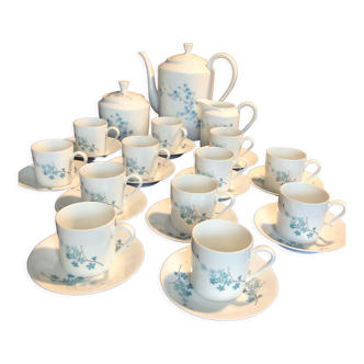 Former coffee service Myosotis porcelaine of Limoges