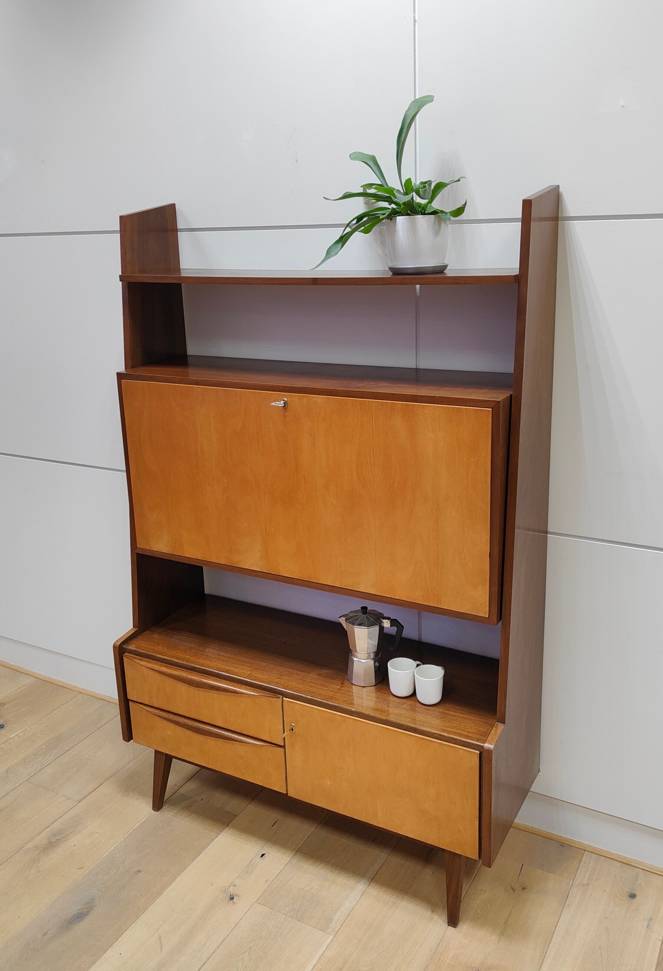 Shelf wall cabinet secretary