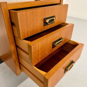 Vintage Italian design desk from the 1960s in wood and metal.