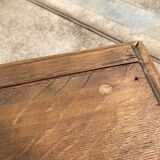 Solid oak farmhouse or desk table with 2 drawers 1900