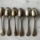 6 cuillères à soupe en métal argenté