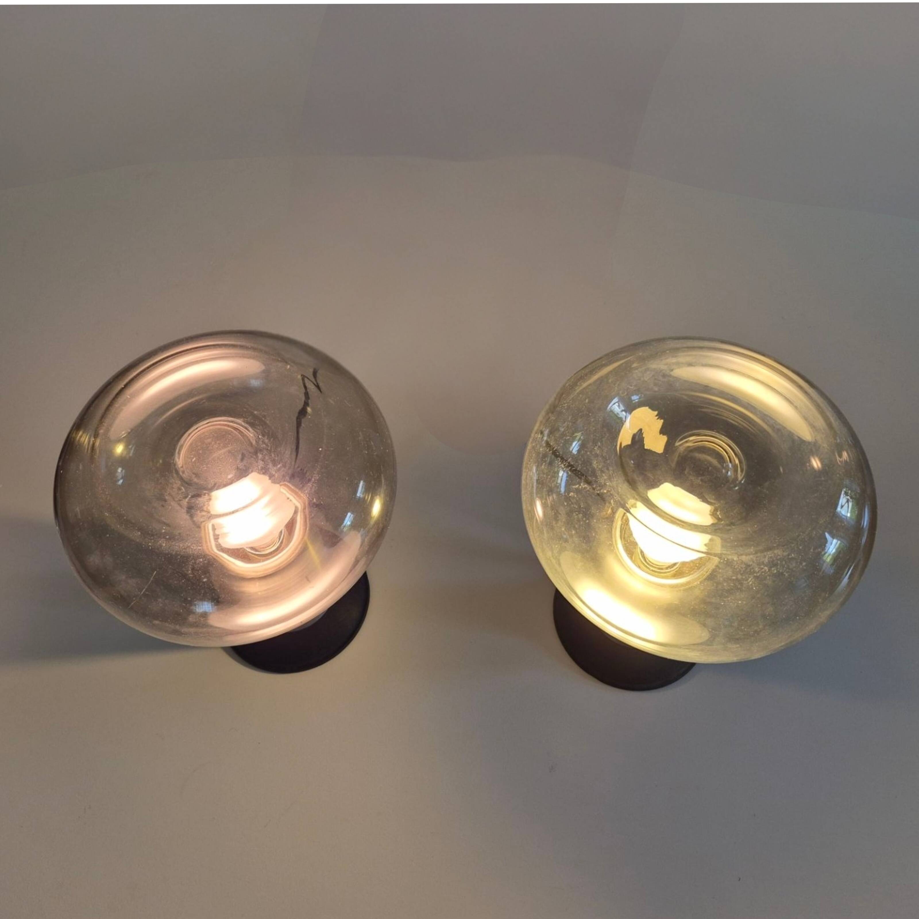 Set of 2 space age lamps by Süssmuthglas, Germany 1960s