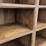 Open bookcase with 12 teak compartments
