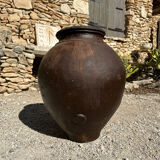 Ancient terracotta pottery jar from the 19th century