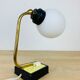 Opaline brass casserole lamp 50s