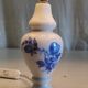 Table lamp in porcelain with painted floral decoration - mid 20th century