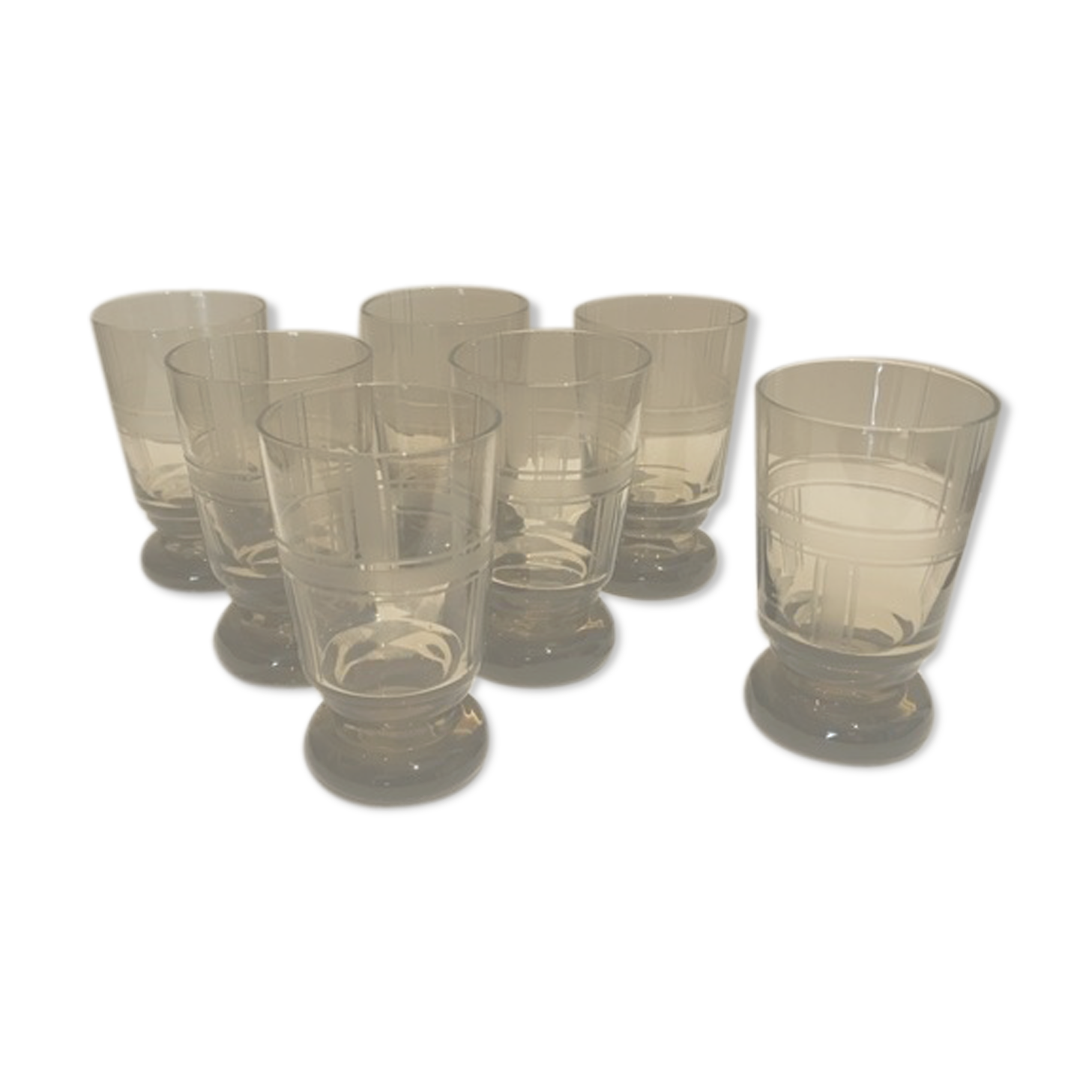 70's vintage engraved glasses