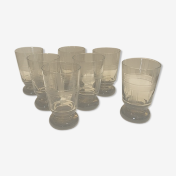 70's vintage engraved glasses