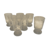 70's vintage engraved glasses