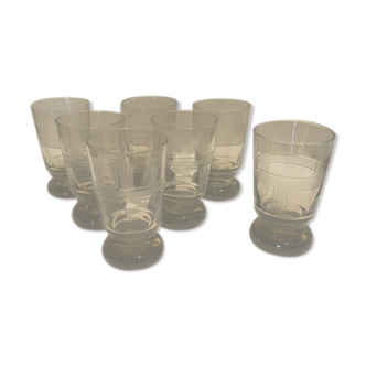 70's vintage engraved glasses