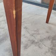 Old farmhouse table with mosaic top and tapered legs - 2m64